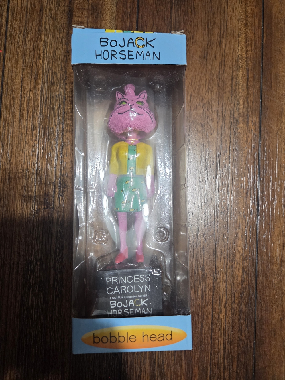 Netflix BoJack Horseman Princess Carolyn Pink Green Yellow Bobblehead